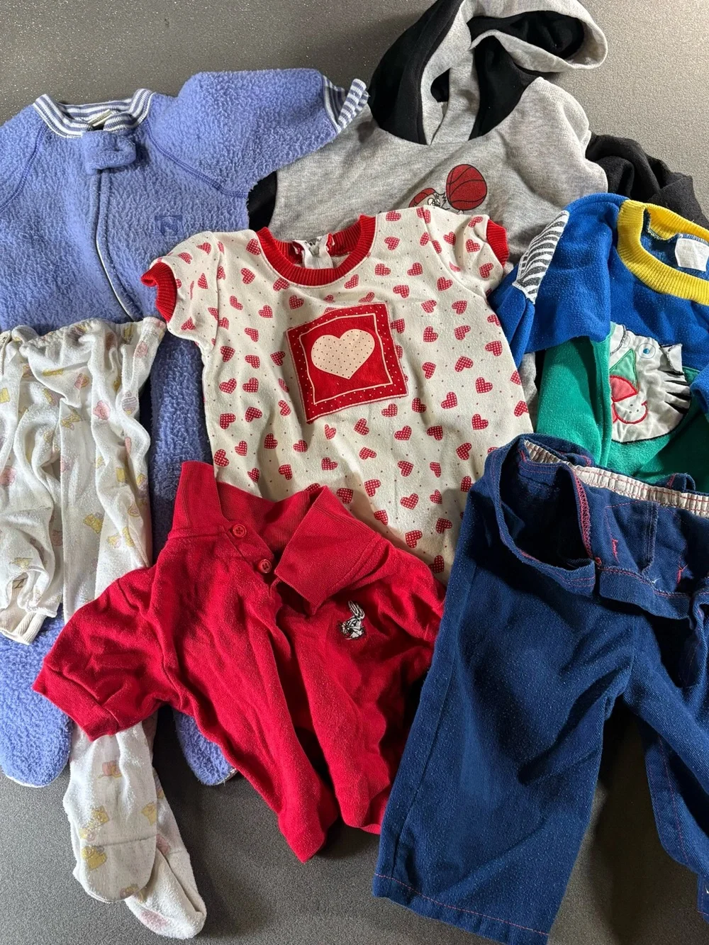 Lot of 19 Vintage 80/90s Baby Clothes 3-6M To 24M Made In USA (READ)